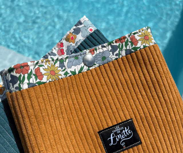POCHETTE VELOURS CAMEL & LIBERTY 