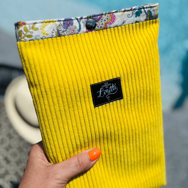 POCHETTE VELOURS COLZA & LIBERTY 