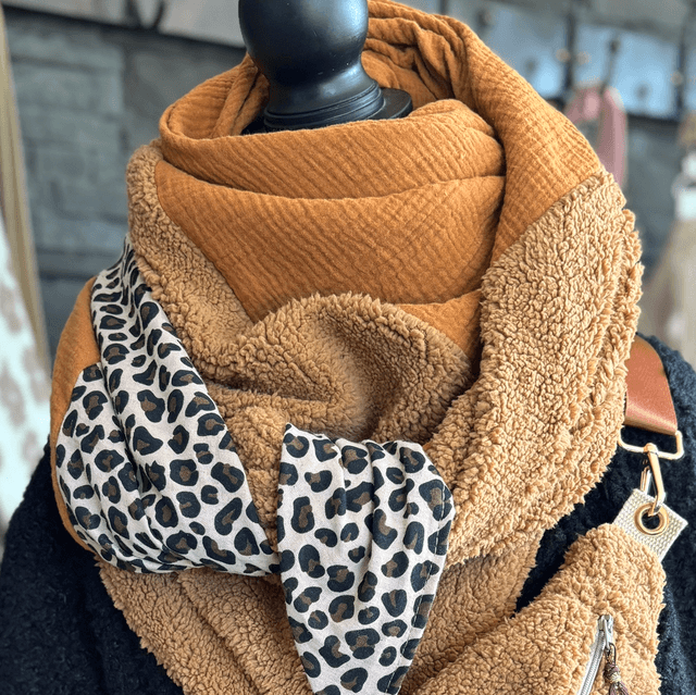 ÉCHARPE TEDDY GRAOU CAMEL 