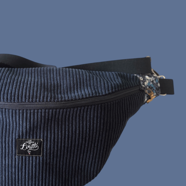 BANANE VELOURS BLEU MARINE 