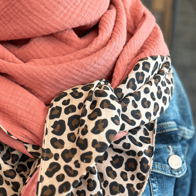 ÉCHARPE ROSE BLUSH GRAOU 