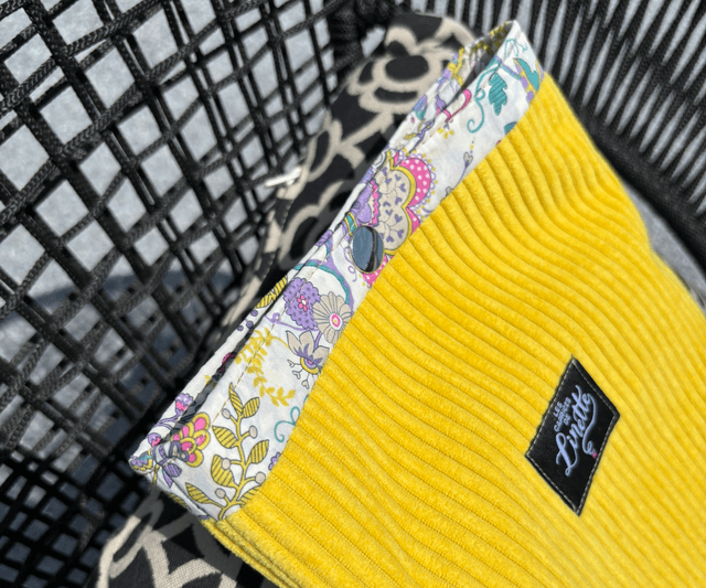 POCHETTE VELOURS COLZA & LIBERTY 