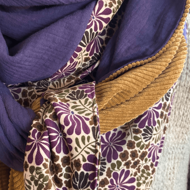 ÉCHARPE AMÉTHYSTE D’AUTOMNE – Collection Jardin Secret 
