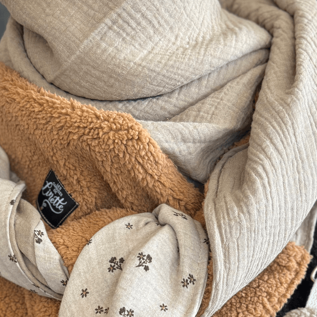 ÉCHARPE TEDDY BEIGE CAMEL