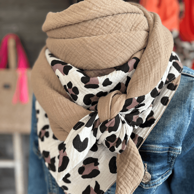 ÉCHARPE GRAOU BEIGE 