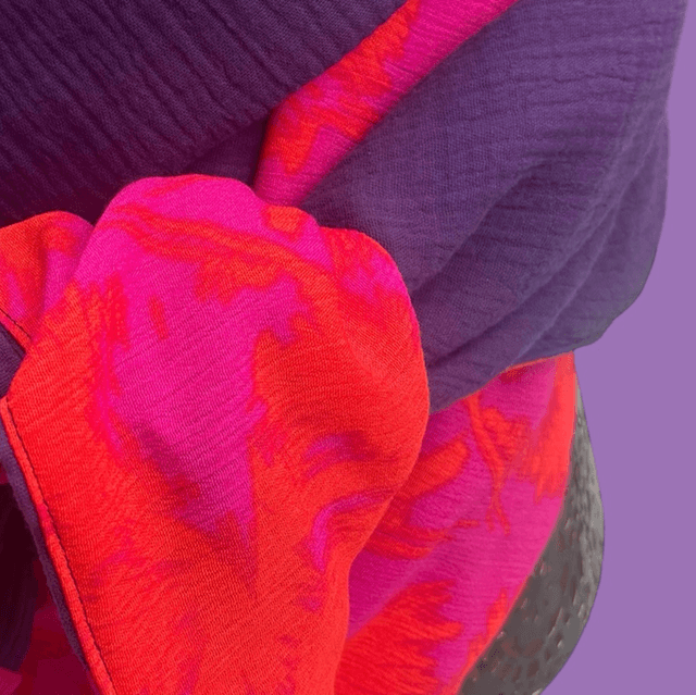 ÉCHARPE VIOLETTE ORANGE PINK 