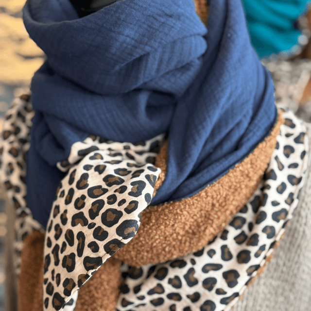 ÉCHARPE COCOON BLEUE NUIT 