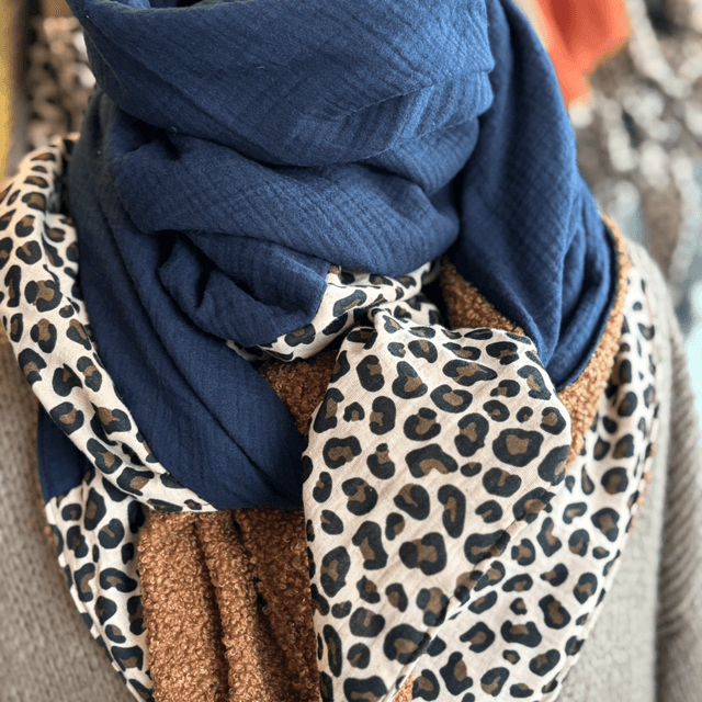 ÉCHARPE COCOON BLEUE NUIT